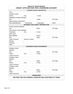 32 printable credit application for a business account forms and corporate credit application form