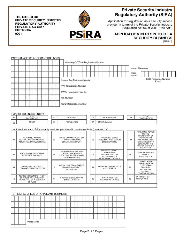 psira verification Preview on Page 1.