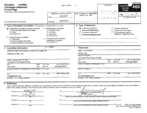 California Campaign Statement Form 460
