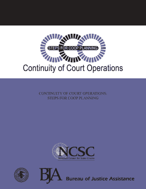 Fillable Online NCSC COOP Template - Center for Judicial and Executive ...