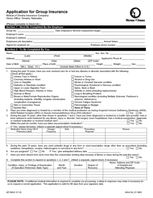 Group Insurance Application