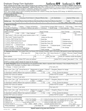 Employee Change Form Application
