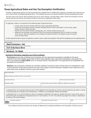 Open Ag Exemption Form - SteelContainers.net - steelcontainers