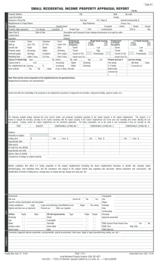 Small Residential Income Property Appraisal Report