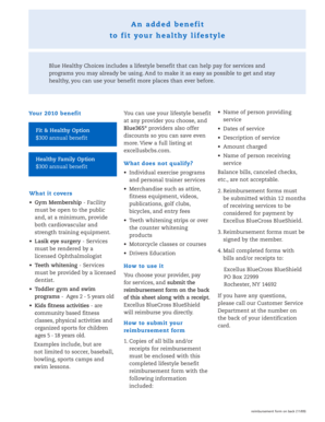 Blue Healthy Choices Lifestyle Benefit Reimbursement Form