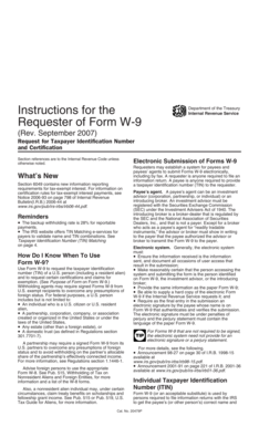Instructions for Requester of Form W-9