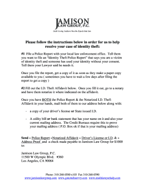 Identity Theft Affidavit