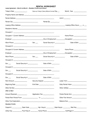 California Month-to-Month Lease Agreement