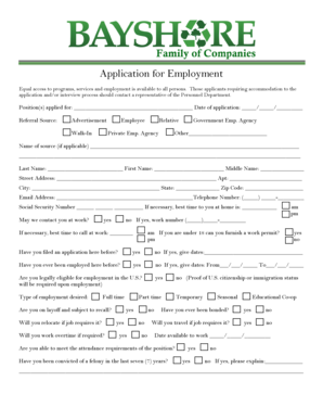 Employment Application Form