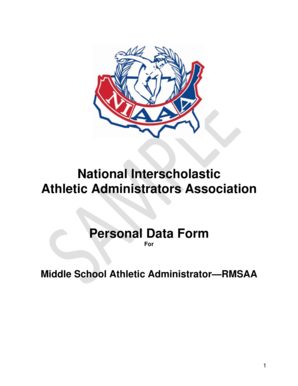 Fillable Online National Interscholastic Athletic Administrators ...