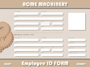 ACME Machinery Employee Evaluation Form