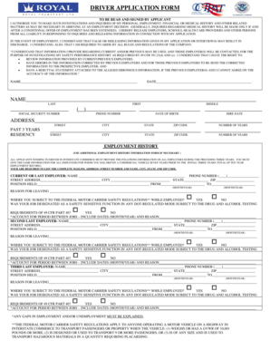 Driver Application Form