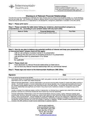 CME Disclosure Form