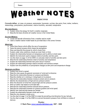 Meteorology Study Guide