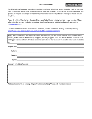 GEM Building Taxonomy Form
