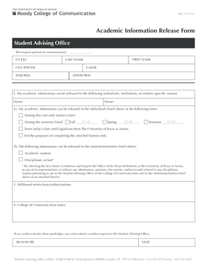 Academic Information Release Form