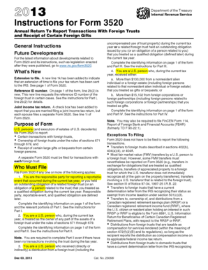 IRS Form 3520 Instructions