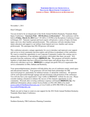 Corporate sponsorship letter - 2012 NKY TBI Conference Corporate Sponsor letter and form 032312.doc. FDCorderformI - bridgesnky