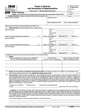 IRS Form 2848 Power of Attorney