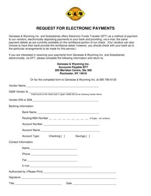 Request for Electronic Payments
