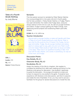 Literature Circle Reflection Form