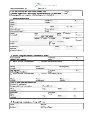 Patient Registration Packet