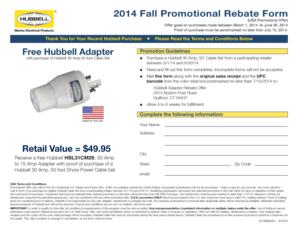 Hubbell Adapter Rebate Form