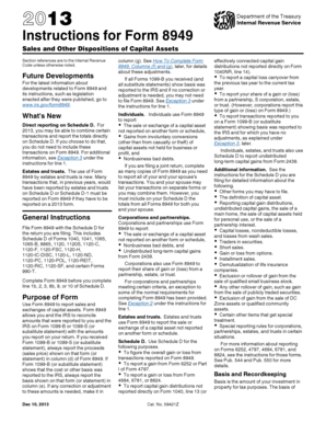 IRS Form 8949 Instructions