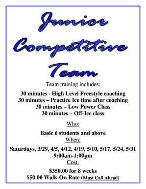 Jr Competitive Team Flyer and Registration Form - Palm Beach Ice ... - pbiw