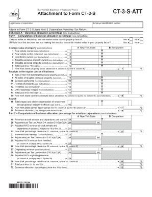 New York S Corporation Franchise Tax Return Attachment