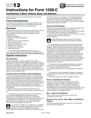 Instructions for Form 1098-C