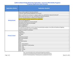 California Insurance Affordability Application