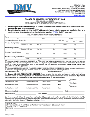 Nevada Change of Address Notification