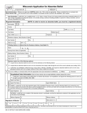 Wisconsin Application for Absentee Ballot