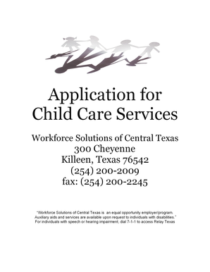 Child Care Services Application