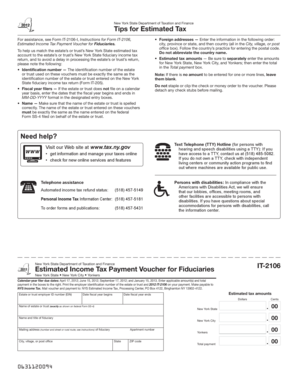 New York State Estimated Income Tax Payment Voucher