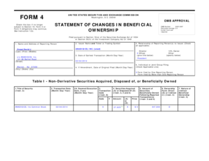 SEC Form 4 Statement of Changes in Beneficial Ownership