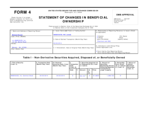 SEC Form 4 Statement of Changes in Beneficial Ownership
