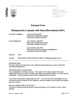 Consent letter meaning - Consent Form Osteoporosis in people with ... - Friedman Lab - friedmanlab