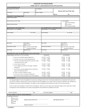HOME EQUITY LOAN MODIFICATION APPLICATION LOAN... - Fill and Sign