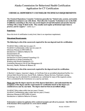 Fillable Online akcertification CHEMICAL DEPENDENCY COUNSELOR ... Fillable Online akcertification CHEMICAL DEPENDENCY COUNSELOR ...