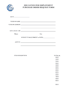 purchase order online form
