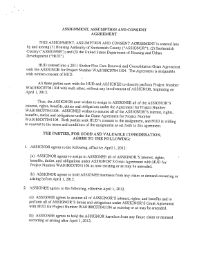 assignment and assumption agreement