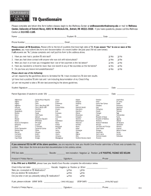 TB Questionnaire Form