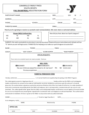 CAMARILLO FAMILY YMCA YOUTH SPORTS FALL BASKETBALL ...