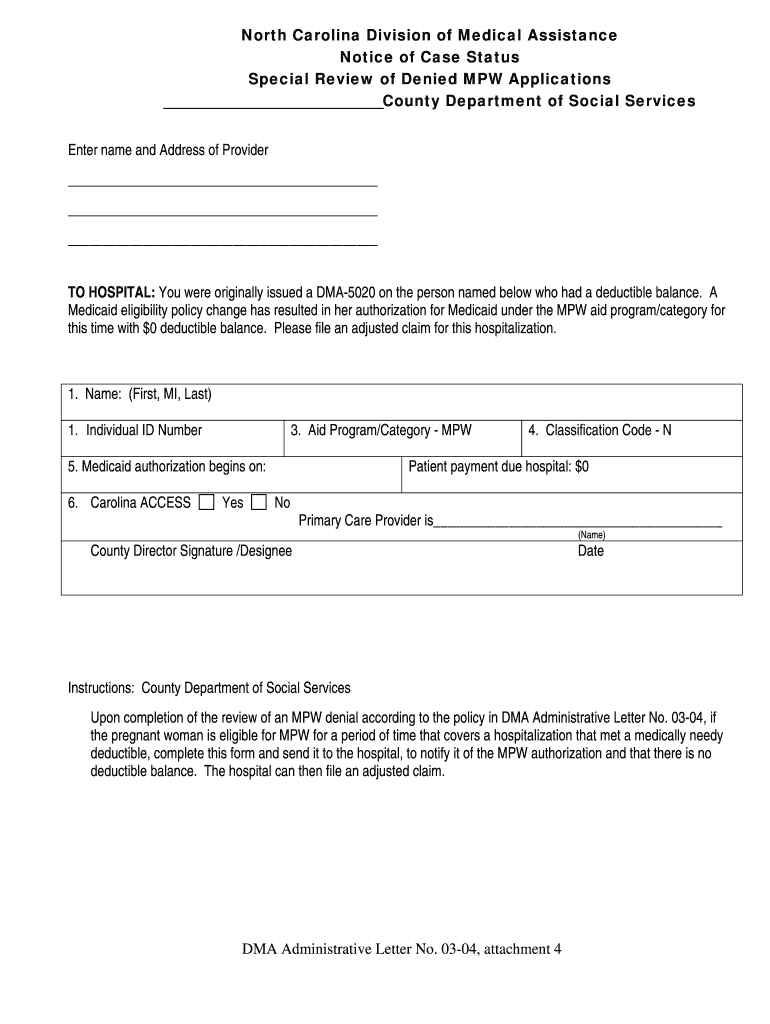 Fillable Online AL 0304 Att.4 Notice of Case Status Special Review of