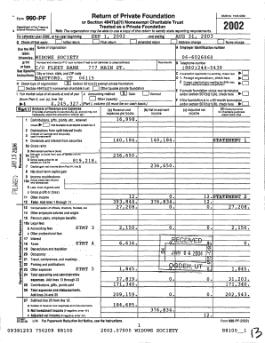 Form 990pf - " Form 990-PF