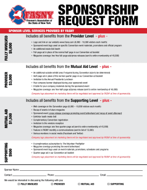 SPONSORSHIP REQUEST FORM - Homepage - FASNY