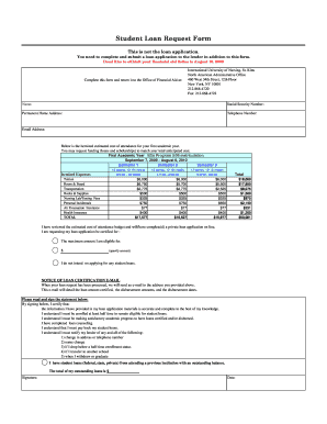 Student Loan Request Form - iuon.org