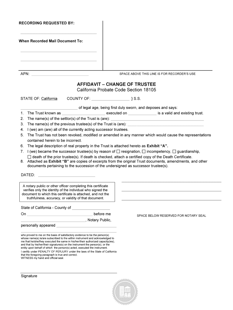 California Trustee Form Fill Online, Printable, Fillable, Blank